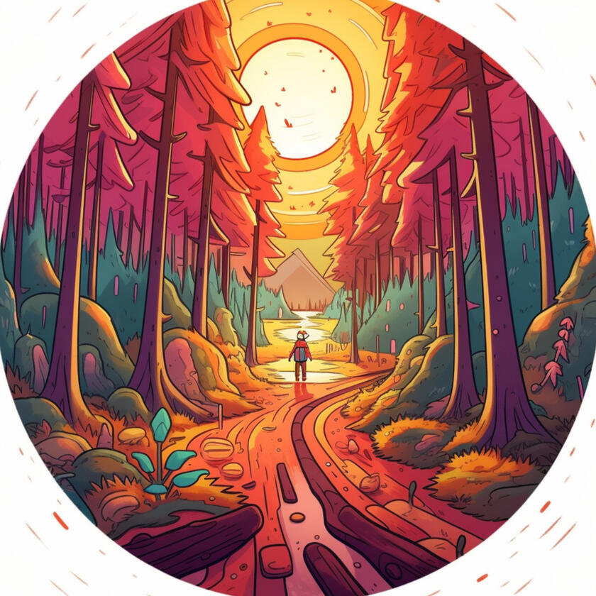 The road towards the curious well somewhere in Boderton the world of [Not] Bored Games