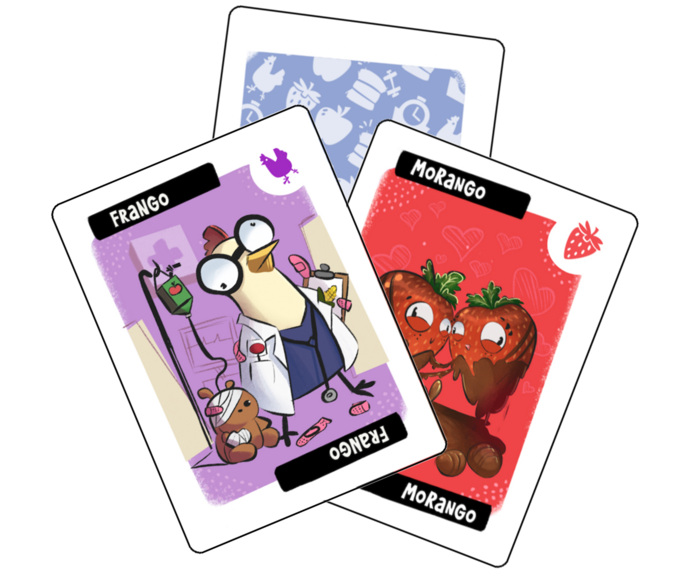 Crop Cards from the Frango Morango board game of [Not] Bored Games